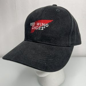 Red Wing Shoes Boots Hat Baseball Trucker Black Adjustable Strap Back Cap Cotton
